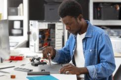 Man repairing a PC