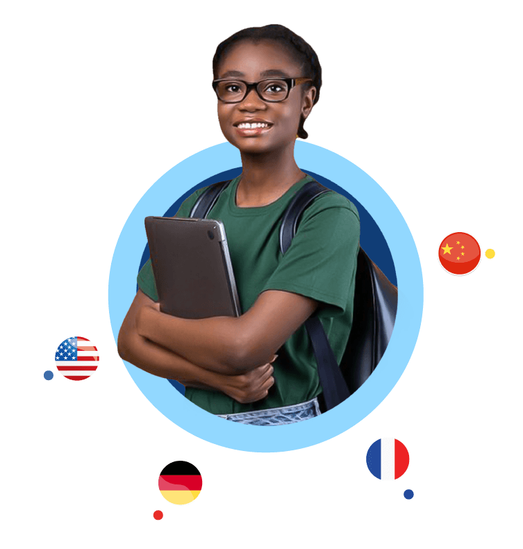 Student with notebook